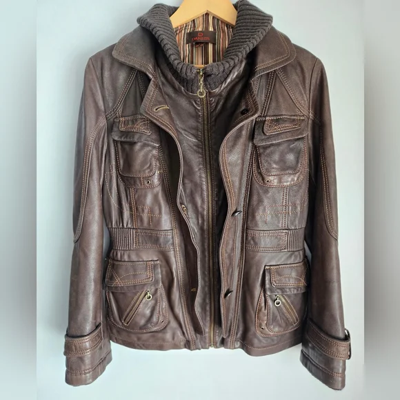 DANIER Brown Leather Jacket - Picture 8 of 15